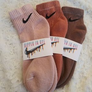 Custom Nike Brown 3pk Socks